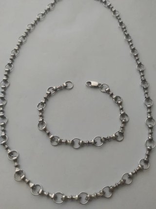 Conjunto Collar y Pulsera Plata