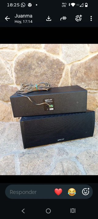 Amplificador y altavoces Ecler negros