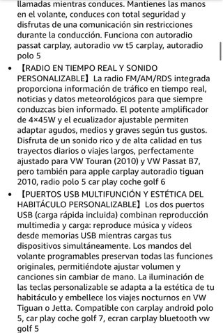 Pantalla CarPlay, para Volkswagen Seat Škoda