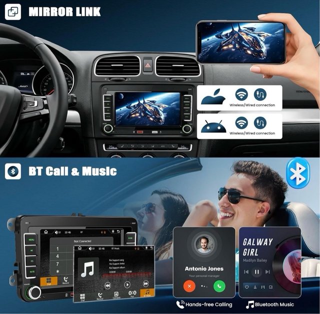 Pantalla CarPlay, para Volkswagen Seat Škoda