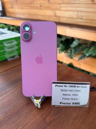 iPhone 16+ 128GB Rosa - Buono Stato