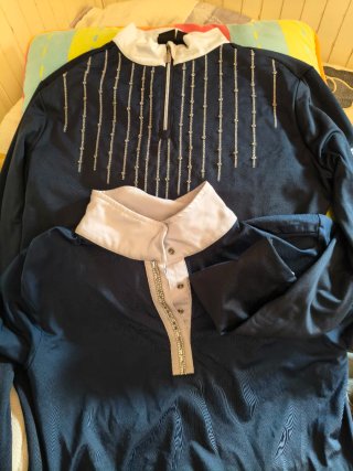 Ropa Hípica Azul y Blanca