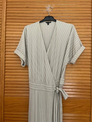 Vestido Massimo Dutti Rayas Beiss tostadoTalla M