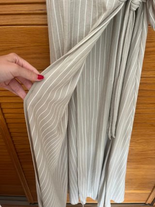 Vestido Massimo Dutti Rayas Beiss tostadoTalla M