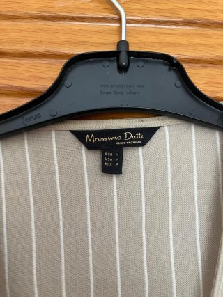 Vestido Massimo Dutti Rayas Beiss tostadoTalla M