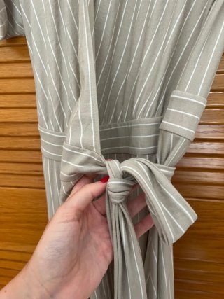 Vestido Massimo Dutti Rayas Beiss tostadoTalla M