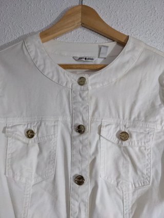 Chaqueta Punto Roma Blanca Talla 40