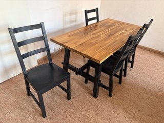 Mesa Comedor Ikea Nordvijen + 4 Sillas