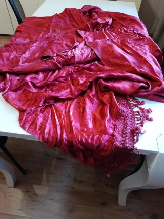 Copriletto Vintage Rosso Scuro 230x280