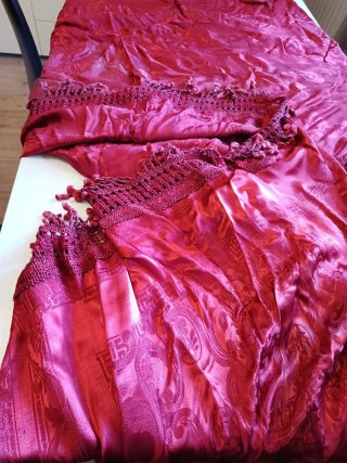 Copriletto Vintage Rosso Scuro 230x280
