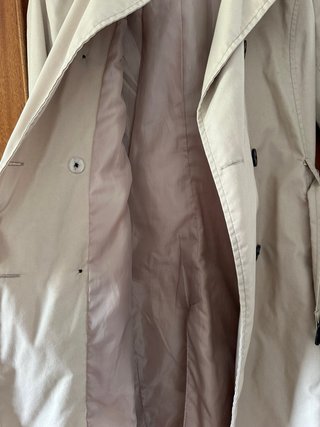 Gabardina Stradivarius Beige Mujer