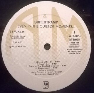 SUPERTRAMP Even In The Quietest Moments...