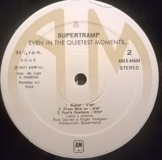 SUPERTRAMP Even In The Quietest Moments...