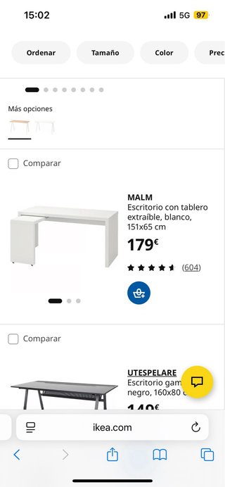 Conjunto de escritorio y silla