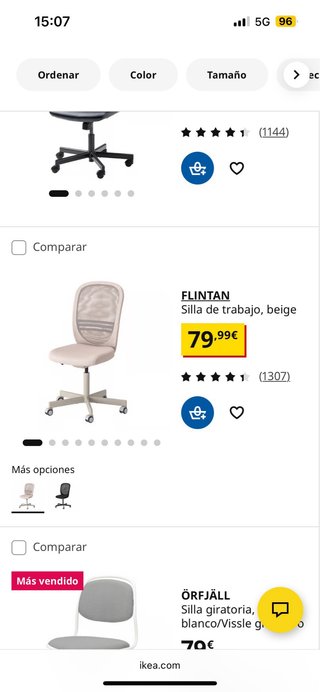 Conjunto de escritorio y silla