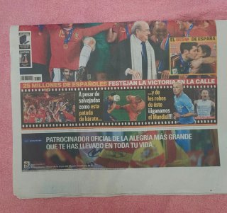 Periódico Marca Mundial 2010 Campeones del Mundo.