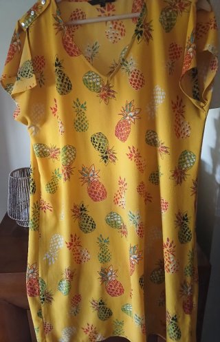 Vestido Elogy Amarillo Piñas Talla s