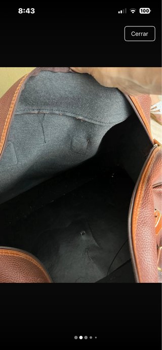 Bolso de piel marrón