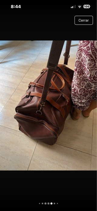 Bolso de piel marrón