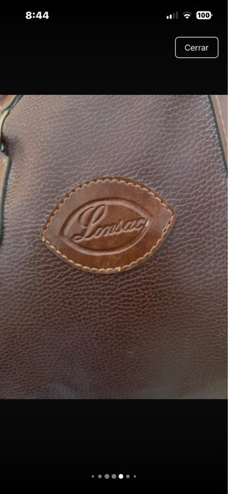 Bolso de piel marrón