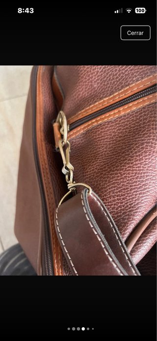 Bolso de piel marrón