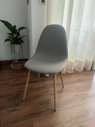 Sillas de comedor Jonstrup tela y madera