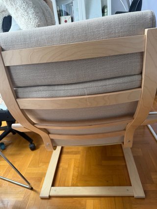 Sillón Poäng Ikea y reposapiés