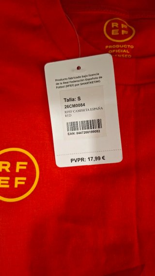 Camiseta RFEF España Talla S Roja