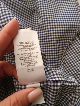 Camicia Ralph Lauren a quadri blu e bianchi