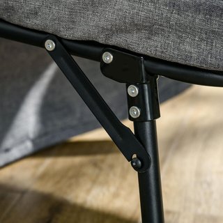 Pouf Cama Plegable Multiusos 4 en 1, Camilla Chaise Longue Ahorra Espacio Con Respaldo Reclinable en 5 Niveles, Gris