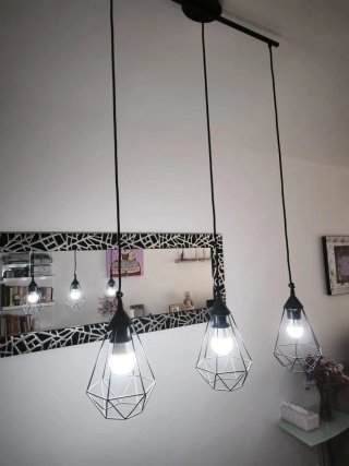Lámpara colgante diseño geométrico