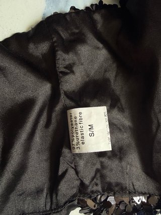 Chaleco lentejuelas negro