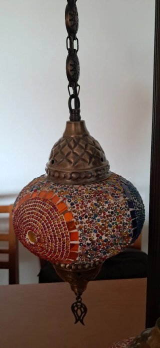 Lámpara Turca Mosaico Sobremesa 3 Tulipas
