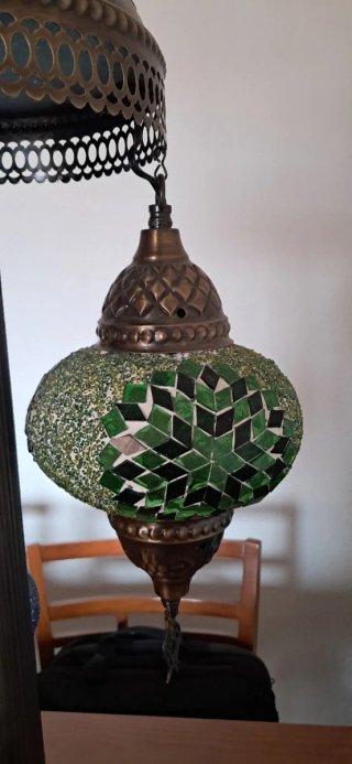 Lámpara Turca Mosaico Sobremesa 3 Tulipas