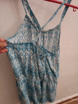 Vestido corto estampado mujer