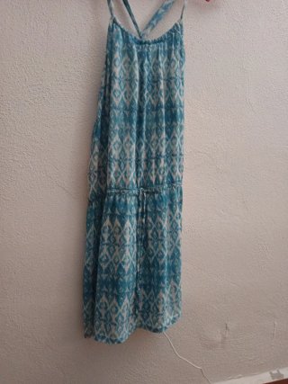 Vestido corto estampado mujer