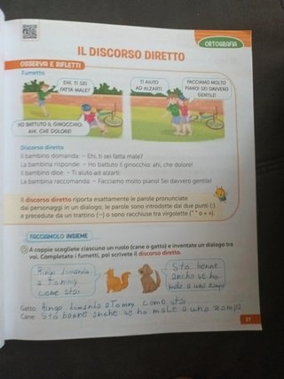 Verde prato, grammatica e scrittura