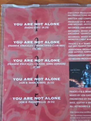 Single Michael Jackson You Are Not Alone 4 Version