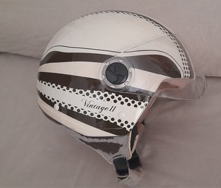 Casco Moto Vintage II Rayas