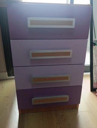 Escritorio 120cm extensible a 165cm morado