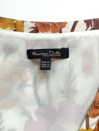 Camisa Massimo Dutti Seda Estampada Talla L