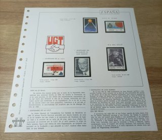 27 sellos y filoestuches 1988 España