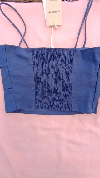 Mango top plisado T. Xs