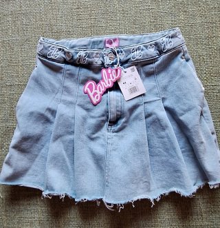 Gonna/pantaloncino Barbie denim. Nuovo