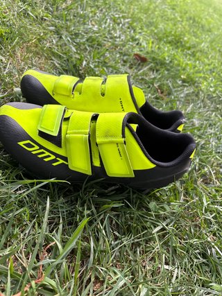 Zapatillas Ciclismo DMT Amarillo Fluor Talla 39