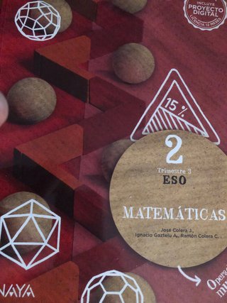 Libro de matemáticas 2 ESO los 3 trimestres