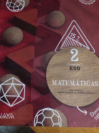 Libro de matemáticas 2 ESO los 3 trimestres