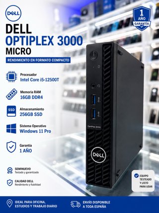 Dell OptiPlex 3000 Micro i5-12500T 32GB RAM 256GB