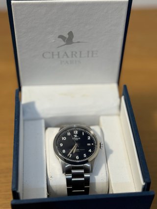 Reloj Charlie Paris Automático Azul y Plateado