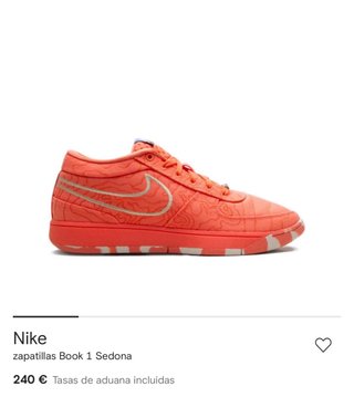 Zapatillas Baloncesto Nike Book Naranja Doradas